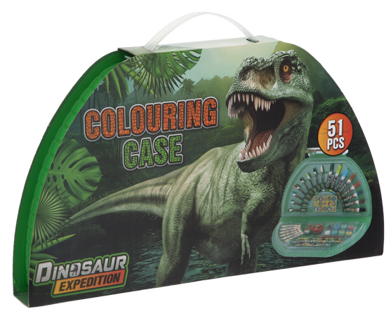 Malovací kufřík půlkruhový  Dino