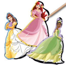 Vyškrabávací obrázky Disney Princezny - samolepky 5 ks