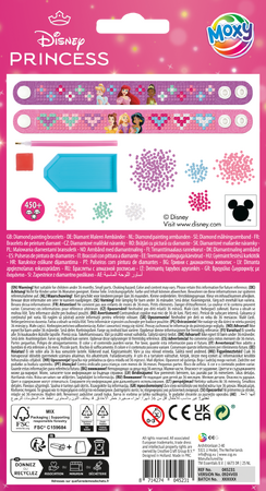 Diamantové malování Disney Princezny - výroba náramků 2 ks