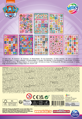 Třpytivé samolepky Tlapková patrola A5 8 archů