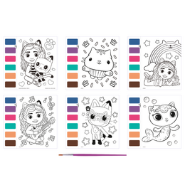 Malování s vodovkami Gábinčin kouzelný domeček 6 obrázků + štětec