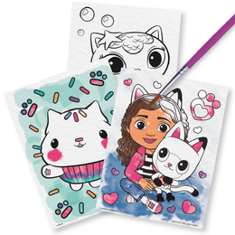 Malování s vodovkami Gábinčin kouzelný domeček 6 obrázků + štětec