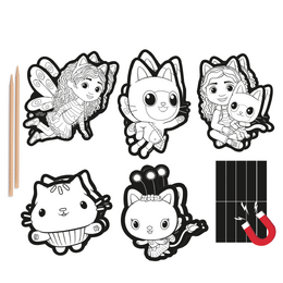 Magnetické vyškrabávací obrázky Gábinčin kouzelný domeček 10 ks