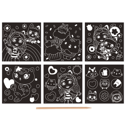 Vyškrabávací obrázky Gábinčin kouzelný domeček 6 ks