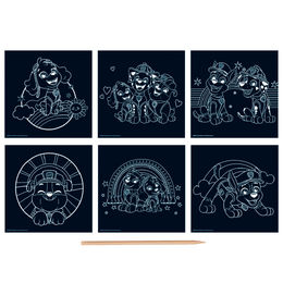 Vyškrabávací obrázky Tlapková patrola 6 ks