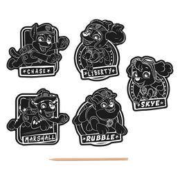 Vyškrabávací obrázky Tlapková patrola - samolepky 5 ks