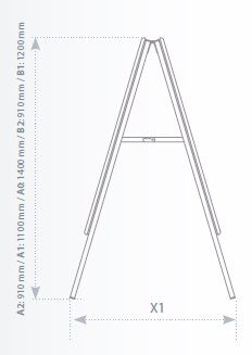 Stojan CLASSIC Classic informační/reklamní "A" A1 (594x841mm)