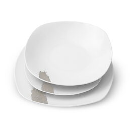 BERLINGERHAUS Jídelní sada talířů 18 ks Sahara Collection bílá-krémová BH-10201