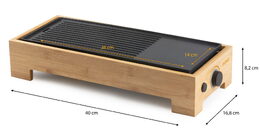 Stolní elektrický gril Plancha - Bamboo Style - DOMO DO9270G, 1 000 W, termostat