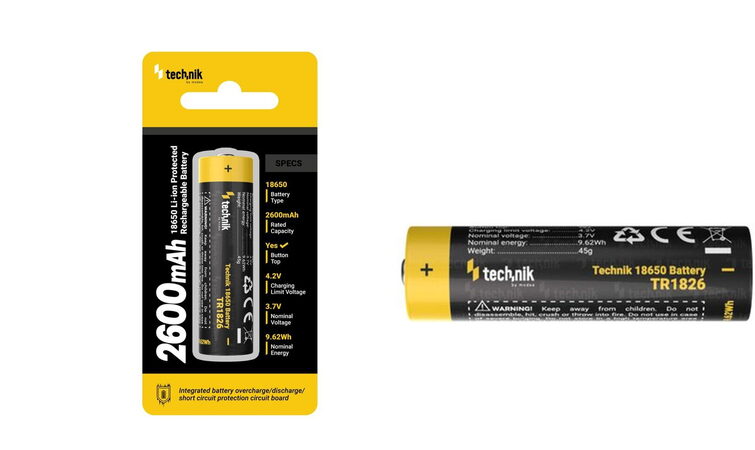 Technik TR1826 baterie 18650 Li-ion 2600mAh 3,7V