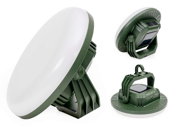 Platinet Camping LED Lamp PGCL02S USB a solar nabíjecí kemping svítilna