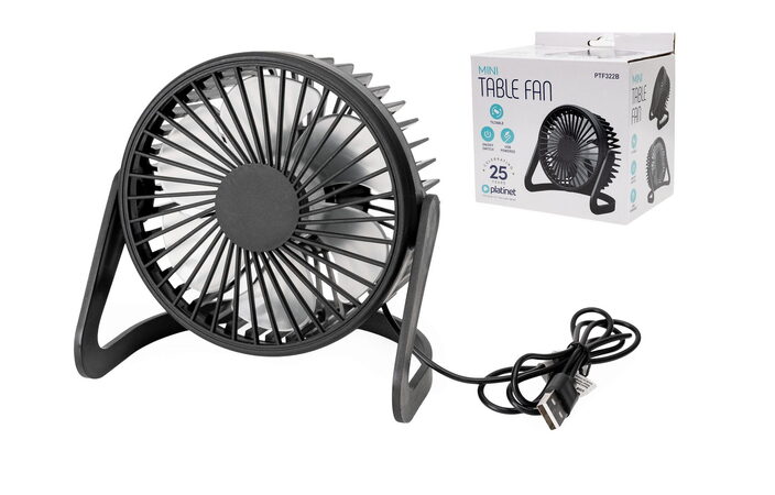 Platinet PTF322B USB stolní ventilátor 15cm černá
