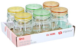 ALPINA Zavařovací sklenice s klipem sada 6 ks 145 ml ED-257023