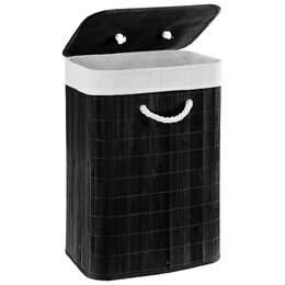 ALPINA Koš na prádlo bambus skládací černá 40x30x56cm ED-249795cern