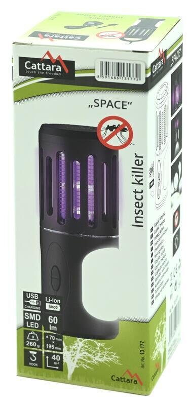 LED svítilna Cattara SPACE nabíjecí + lapač hmyzu