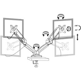 VESA Monitor holder 2 arms PORT CONNECT