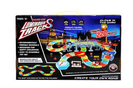 Variabilní dráha svítící ve tmě 220 dílů + autíčko s LED světlem