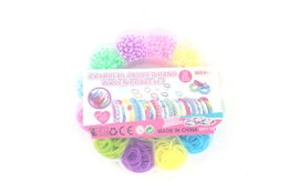 Sada gumiček 900 ks na výrobu náramků Loom band - květina