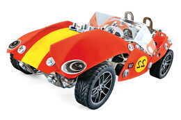 Kovová stavebnice retro závodní auto 230 ks
