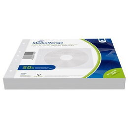 Obal na 2 CD/DVD fleecový - bílá, 50 ks
