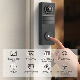 Chytrý zvonek TP-Link Tapo D205 IoT, 3MPx, baterie