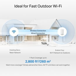 WiFi router TP-Link Deco BE25-Outdoor(1-pack) venkovní AP, 2x 2,5GLAN s PoE, 2,4/5 GHz, BE5000