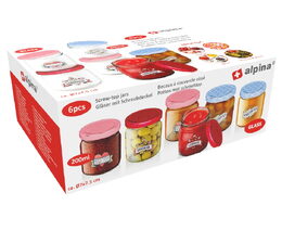 ALPINA Zavařovací sklenice s víčkem sada 6 ks 200 ml ED-249691