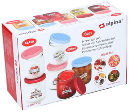 ALPINA Zavařovací sklenice s víčkem sada 6 ks 200 ml ED-249691