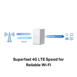 Modem TP-Link Mercusys MB112-4G LTE s WiFi routerem, 1x LAN, 1x WAN, 1x slot SIM, 300Mbps 2,4