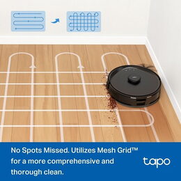 Vysavač TP-Link Tapo RV30 Max Plus White robotický s mopem, výkon 5300 Pa, aut. vyprazdňování