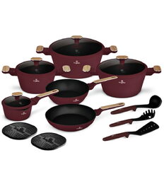 BERLINGERHAUS Sada nádobí s titanovým povrchem 15 ks Leonardo Nordic Collection BH-8306