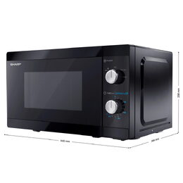 Mikrovlnná trouba SHARP, YC-MS01E-B, 20 l, 5 úrovní výkonu, rozmrazování,
časovač, 800 W