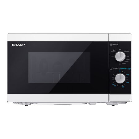 Mikrovlnná trouba SHARP, YC-MG01E-W, gril, 20 L, 5 úrovní mikrovlnného výkonu,
rozmrazování, časovač, 120 W