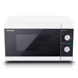 Mikrovlnná trouba SHARP, YC-MG01E-W, gril, 20 L, 5 úrovní mikrovlnného výkonu,
rozmrazování, časovač, 120 W