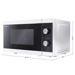 Mikrovlnná trouba SHARP, YC-MG01E-W, gril, 20 L, 5 úrovní mikrovlnného výkonu,
rozmrazování, časovač, 120 W