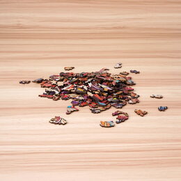 RoboTime Dřevěné puzzle Kočičí král