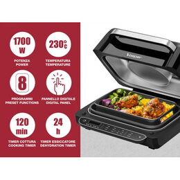 BEPER 8v1 multifunkční horkovzdušná fritéza a gril P101FRI080, 1700W