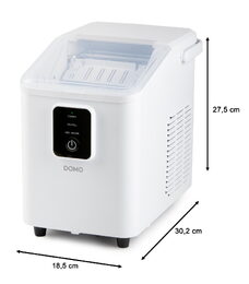 Výrobník ledu - bílý, kompresorový - DOMO DO9292IB, Výrobní kapacita: 12 kg / 24