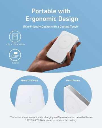 Bezdrátová powerbanka Anker MagGo 10000mAh, 30W bílá