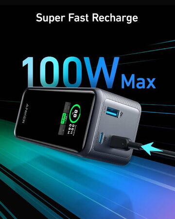 Powerbanka Anker Prime 20000mAh, 200W černá