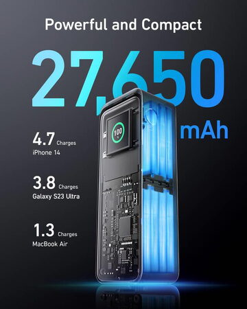 Powerbanka Anker Prime 27650mAh, 250W černá