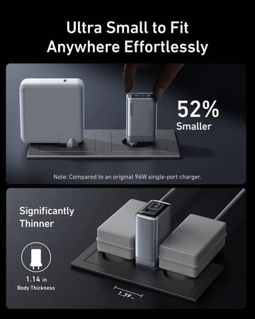 Nabíječka do sítě Anker Prime 100W, 2xUSB-C, 1xUSB stříbrná