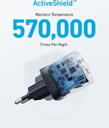 Nabíječka do sítě Anker 323 33W, 1xUSB-C, 1xUSB černá