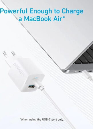 Nabíječka do sítě Anker 323 33W, 1xUSB-C, 1xUSB bílá