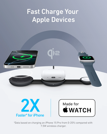 Bezdrátová nabíječka Anker MagGo B25M8 15W černá