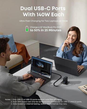 Nabíječka do sítě Anker 140W, 3xUSB-C, 1xUSB stříbrná