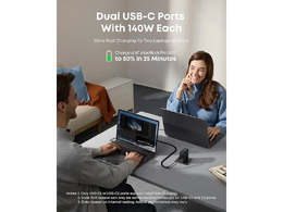Nabíječka do sítě Anker 140W, 3xUSB-C, 1xUSB šedá