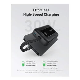 Powerbanka Anker Zolo 20000mAh, 30W s kabelem USB-C černá
