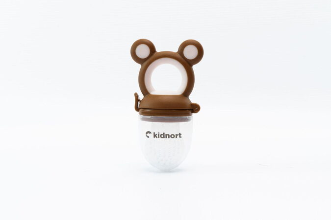 Krmící dudlík a kousátko Kidnort Tannleke hnědý
