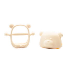 Silikonové kousátko Kidnort Glitre béžové 3m+